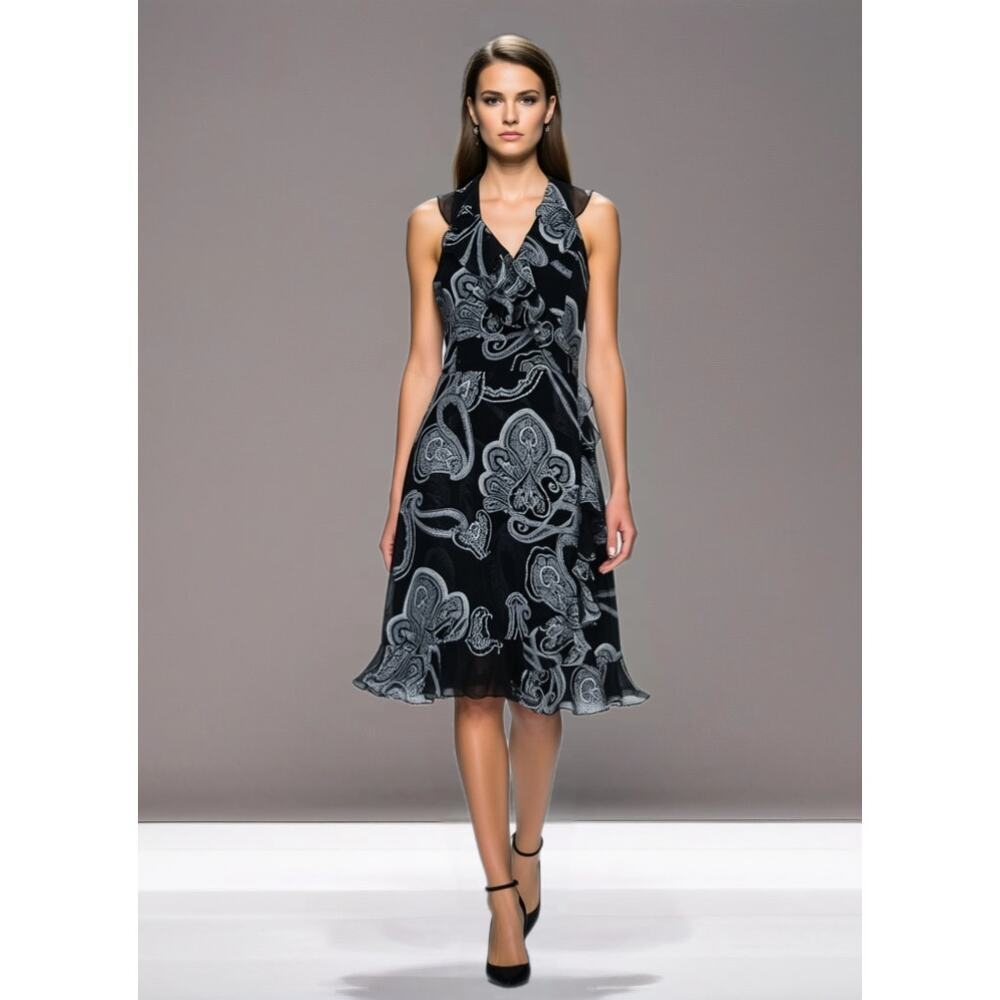 white house black market halter dress | Dresses | White House Black Market Paisley Ruffle Size 2 Retails 1 Womens Halter Maxi Dress Friday13-March26 A guest wears a Size:46 Regular Jacket+40 Waist Adjust 36to42)(Height: 5'7